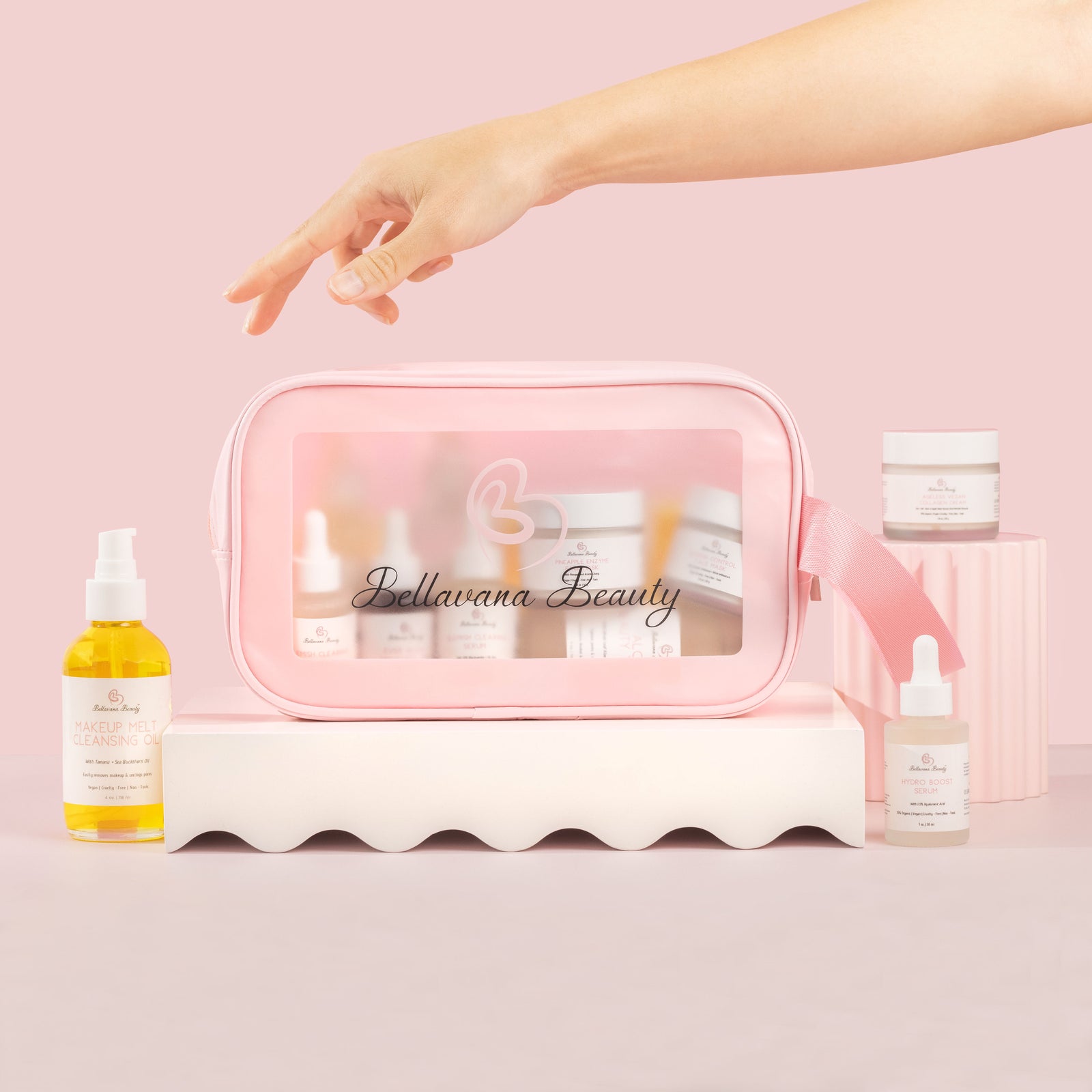 bella and rose makeup travel bag Belle & with Illuminated Mirror, 3 Colour Lights, Adjustable Brightness, Cosmetic Bag, Large Capacity, Travel Makeup Bag for Women, Cosmetics Fashion Built with a delicate Synthetic Leather Finish Makeup Bags, Travel Bags, &