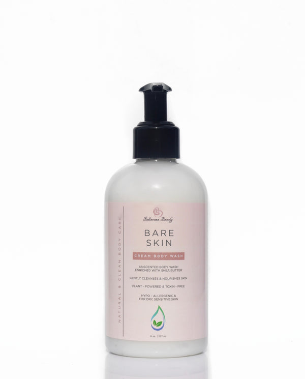 Bare Skin Cream Body Wash - Unscented - Bellavana Beauty