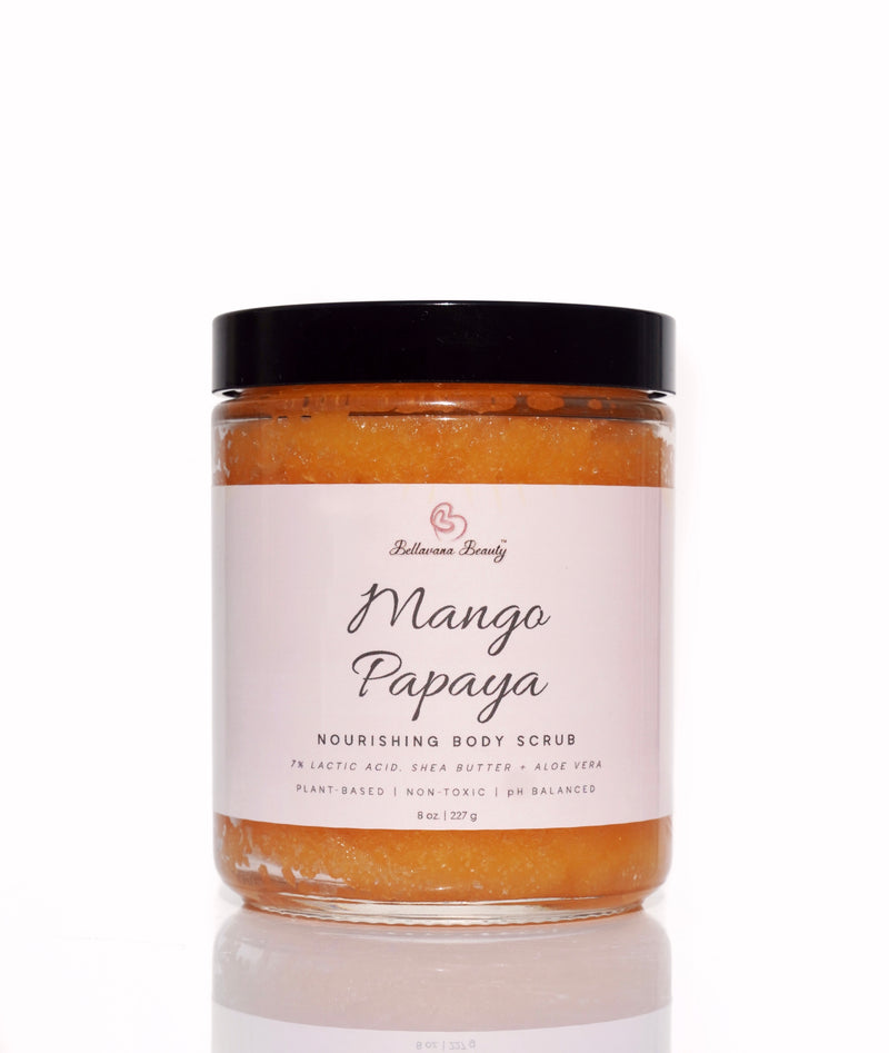 Dry Skin AHA Body Scrub - Mango Papaya - Bellavana Beauty