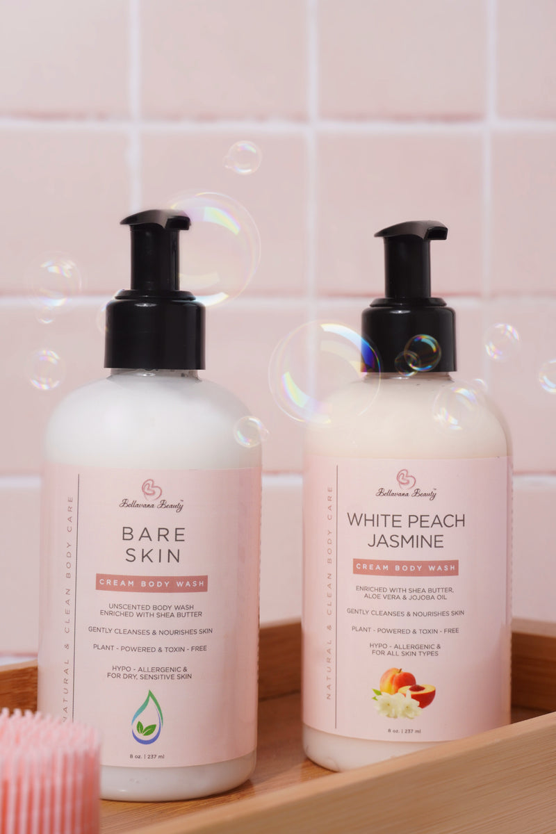Cream Body Wash - White Peach Jasmine - Bellavana Beauty